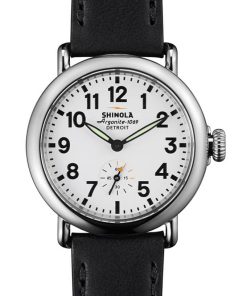 Shinola The Runwell Sport Black Leather Strap Watch, 36mm