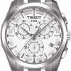 Tissot Couturier Quartz Chronograph Silver Dial Stainless Steel Bracelet Watch, 41mm