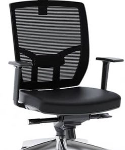 BDI TC-223 Black Leather Task Chair