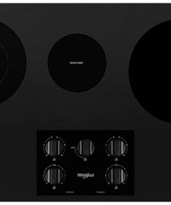 Whirlpool ADA 36" Black Electric Ceramic Glass Cooktop With Two Dual Radiant Elements