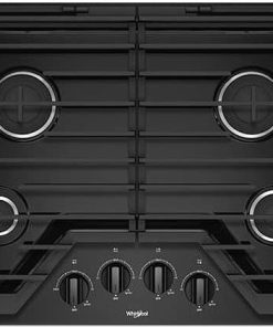Whirlpool 30" Black Gas Cooktop With EZ-2 Hinged Cast-Iron Grates
