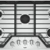 Whirlpool 36" Stainless Steel Gas Cooktop With EZ-2 Hinged Cast-Iron Grates