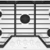 Whirlpool 36" White Gas Cooktop With EZ-2 Hinged Cast-Iron Grates