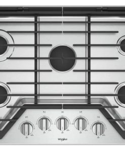 Whirlpool ADA 30" Stainless Steel Gas Cooktop With EZ-2-Lift Hinged Cast-Iron Grates