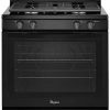 Whirlpool 5.1 Cu. Ft. Black Freestanding 4-Burner Gas Stove