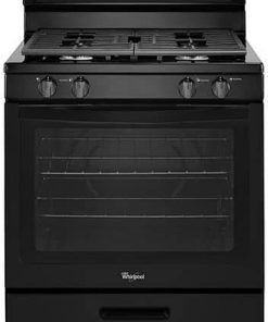 Whirlpool 5.1 Cu. Ft. Black Freestanding 4-Burner Gas Stove