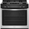 Whirlpool 5.1 Cu. Ft. Black-On Stainless Freestanding 4-Burner Gas Stove