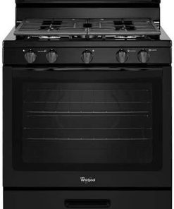 Whirlpool 5.1 Cu. Ft. Black Freestanding 5-Burner Gas Stove