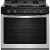 Whirlpool 5.1 Cu. Ft. Black-On-Stainless Freestanding 5-Burner Gas Stove