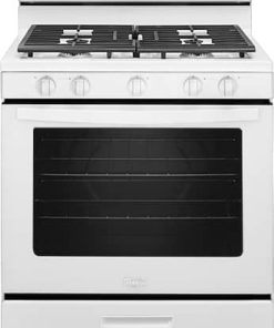 Whirlpool 5.1 Cu. Ft. White Freestanding 5-Burner Gas Stove