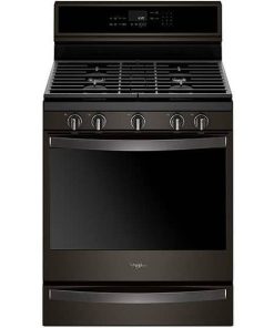 Whirlpool 5.8 Cu. Ft. Fingerprint Resistant Black Stainless Steel Smart Freestanding Gas Range With EZ-2-Lift Grates