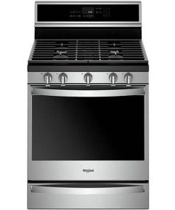 Whirlpool 5.8 Cu. Ft. Fingerprint Resistant Stainless Steel Smart Freestanding Gas Range With EZ-2-Lift Grates