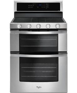 Whirlpool 6 Cu. Ft. Stainless Steel Gas Double Oven Range With EZ-2-Lift Hinged Grates