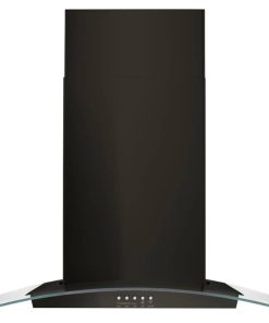 Whirlpool 30" Fingerprint Resistant Black Stainless Steel And Concave Glass Wall Mount Range Hood