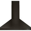 Whirlpool 30" Fingerprint Resistant Black Stainless Steel Contemporary Wall Mount Range Hood