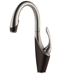 Vuelo Single Handle Pull-Down Kitchen Faucet - Cocoa Bronze/Stainless