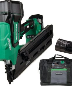 Metabo HPT 18V Lithium-Ion Brushless 30 Degree Paper Tape Cordless Framing Nailer Kit