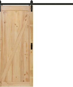 Renin Salinas 36 In. W x 84 In. H Easy-Build Z-Style Unfinished Wood Plank Barn Door