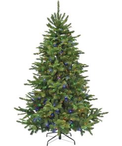 Canyon Road 9 Ft. Pine 800-Bulb Multi LED Hinged Prelit Artificial Christmas Tree