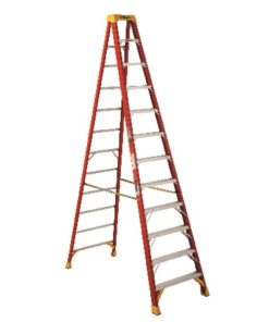 Werner 12 Ft. Fiberglass Step Ladder with 300 Lb. Load Capacity Type IA Ladder Rating