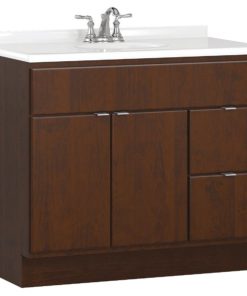 Bertch Riverside 36 In. W x 34-1/2 In. H x 21 In. D Brindle Vanity Base, 2 Door/2 Drawer