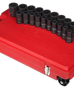 1 In. Drive SAE Deep Impact Socket Set 21 pc.