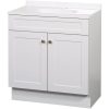 Zenith Zenna Home White 36 In. W x 35 In. H x 18 In. D Shaker Vanity with White Cultured Marble Top