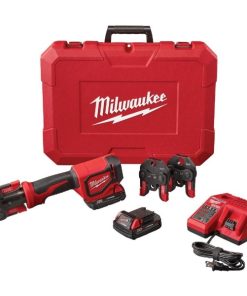 Milwaukee M18 18 Volt Lithium-Ion Short Throw Cordless Press Tool Kit w/3 PEX Crimp Jaws