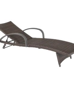 Pacific Casual Montego Bay Brown Steel Frame Chaise Lounge Chair (1-Pair)