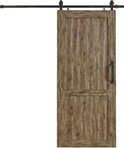 Millbrooke 36 In. x 84 In. x 1.3 In. H-Style Weathered Gray PVC Barn Door Kit