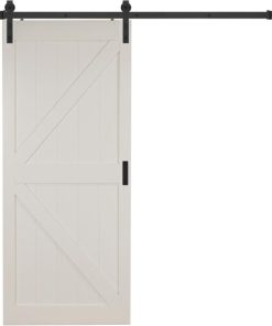 Erias Home Designs 36 In. x 84 In. x 1-3/8 In. K-Style Stone Barn Door Kit