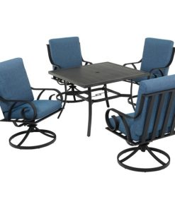 Pacific Casual Capri 5-Piece Fully Cushioned Swivel Dining Set