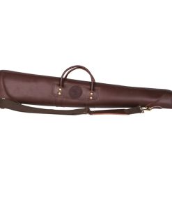 55 In. L Brown Smooth Leather Shotgun Case Without Scope