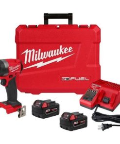 Milwaukee M18 FUEL 18-Volt Lithium-Ion Brushless 1/4 In. Hex Cordless Impact Driver Kit