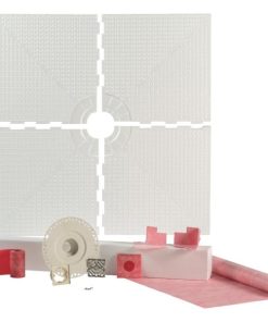 PROVA SHOWER System Kit 48 In. x 48 In. Center Drain with Curb