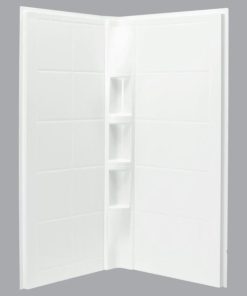 Sterling 2-Piece 39 In. W. x 79-1/8 In. H. x 39 In. D. White Shower Wall Set