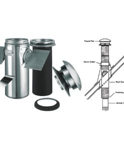 SELKIRK Sure-Temp 6 In. Stainless Steel Pitched Ceiling Chimney Support Kit