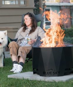 Blue Sky Peak 23 In. Round Steel Wood/Pellet High Efficiency Smokeless Fire Pit