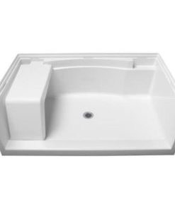 Sterling Accord 60 In. W x 36 In. D Center Drain Seated Shower Floor & Base in White