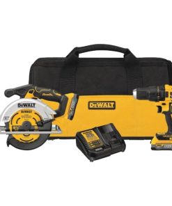 DEWALT 2-Tool 20V MAX Lithium-Ion Brushless Drill/Driver & Circular Saw Cordless Tool Combo Kit with 2 POWERSTACK Batteries