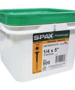 Spax PowerLags 1/4 In. x 5 In. Washer Head Exterior Structure Screw (500 Ct.)