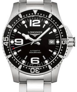 Longines HydroConquest Sunray Black Dial Stainless Steel Watch, 41mm