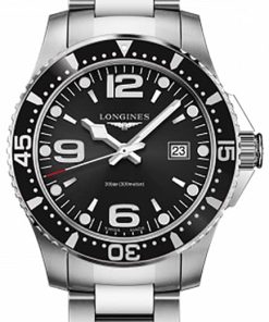 Longines HydroConquest Sunray Black Dial Stainless Steel Watch, 39mm