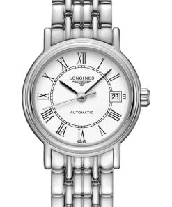 Longines Presence Stainless Steel Bracelet, White Matt Dial Watch, 25.50mm