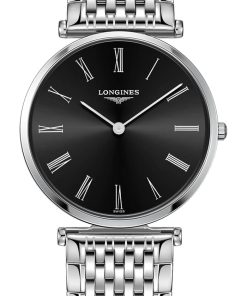Longines La Grande Classique Stainless Steel Bracelet Watch, Sunray Black Dial, 33mm