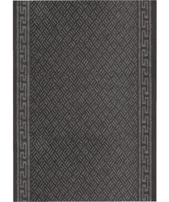 Multy Home Greek Key 26 In. x 60 Ft. Gray Carpet Runner, Indoor/Outdoor