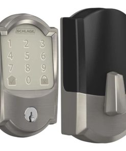 Schlage Encode Smart WiFi Deadbolt with Satin Nickel Camelot Trim