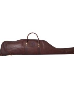 49 In. L Brown Pebbled Leather Rifle Case With Scope