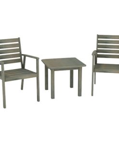 Outdoor Expressions 3-Piece Acacia Wood Chat Set