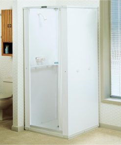 Mustee Durastall 36 In. W. x 36 In. D. White Thermoplastic Shower Stall